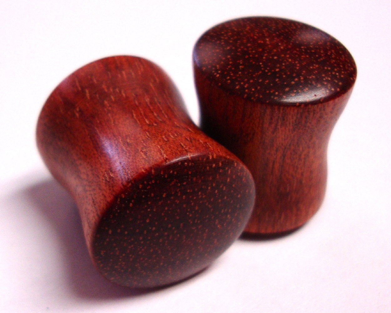 Bloodwood Wooden Plugs - 2g (6.5mm) 0g (8mm) 00g (9mm) 7/16" (11mm) 1/2" (13mm) 9/16" (14mm) 5/8 (16mm)
