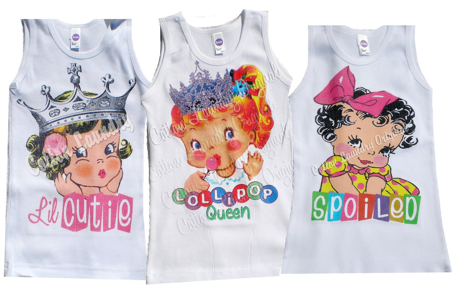 3 Vintage Kids tshirt, tank, long sleeve or onesie... 3 Tee's any image...