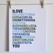 Kids Art Poster, I Love Belly Buttons, 8x10, Custom Colors, Unframed - BABY TALK MAY 2012