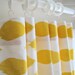 Pair of Decorative Designer Custom Curtains Drapes 50 x 120 Corn Yellow on White Ikat Contemporary Modern Style