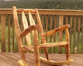 Rocking Chair --- made from Sustainable Aspen Logs, Rustic Furniture from Naturally Aspen