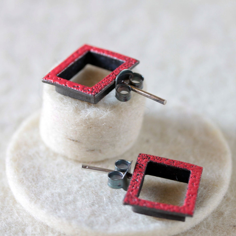 Frida Earrings N1 in Red