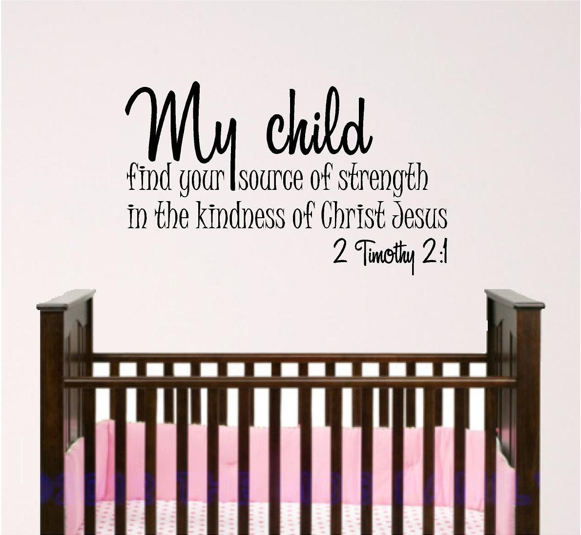Nursery Bible Verse Wall Art, My Child 4ft