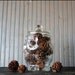 reserved//glass owl cookie jar