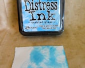 Tim Holtz Tumbled Glass Blue Distress Ink Stamp Pad by Ranger-SALE