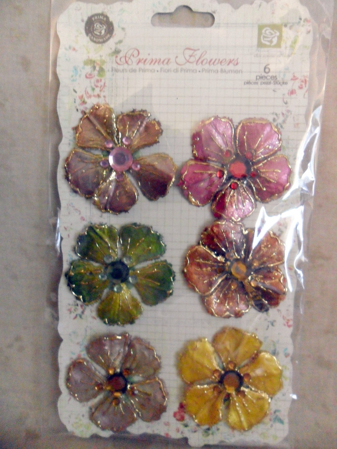 Cloissone Bronze Flowers by Prima-SALE