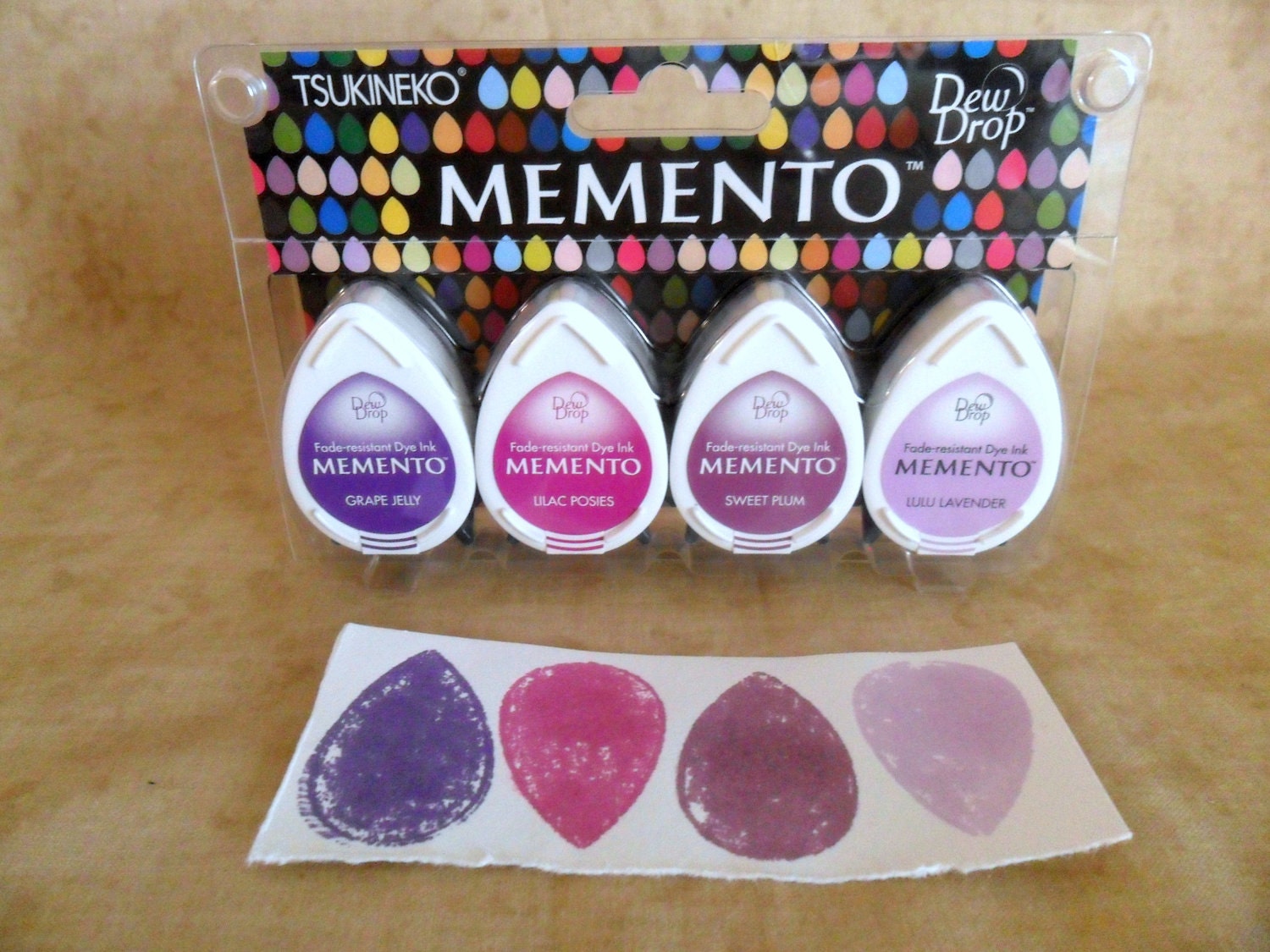 Memento Juicy Purples Dew Drop Dye Ink Stamp Pads by Tsukineko-FREE SHIPPING