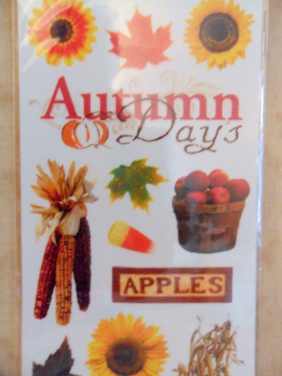 Autumn Days Glitter Rub-ons by Paper House Productions-FREE SHIPPIING
