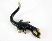 Vintage ORIGINAL Modernist Austrian 1960s Brass Lizard Figurine