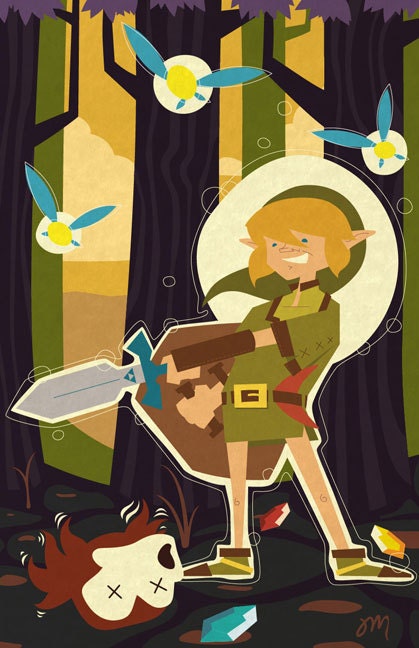 Legand of Zelda "Octorok Down" Original Print