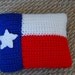 Crocheted Texas Flag pillow