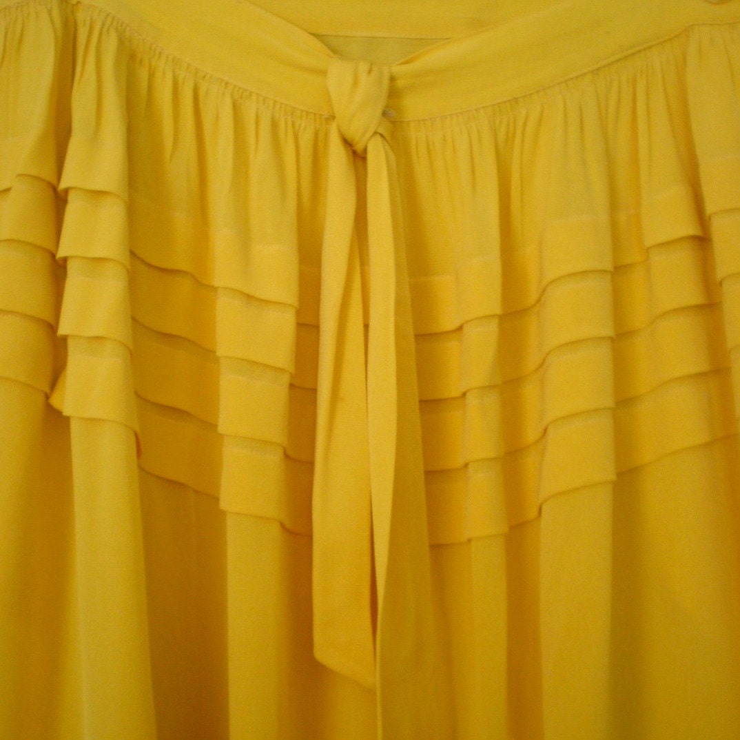 mustard yellow midi skirt