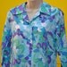 SALE Zany Vintage Blouse with Op Art Pattern M