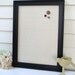 Magnetic Bulletin Board - Memo Board with Handmade Black Wood Frame - Message Board with Unbleached Cotton Fabric
