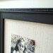 Magnetic Bulletin Board - Memo Board with Handmade Black Wood Frame - Message Board with Unbleached Cotton Fabric