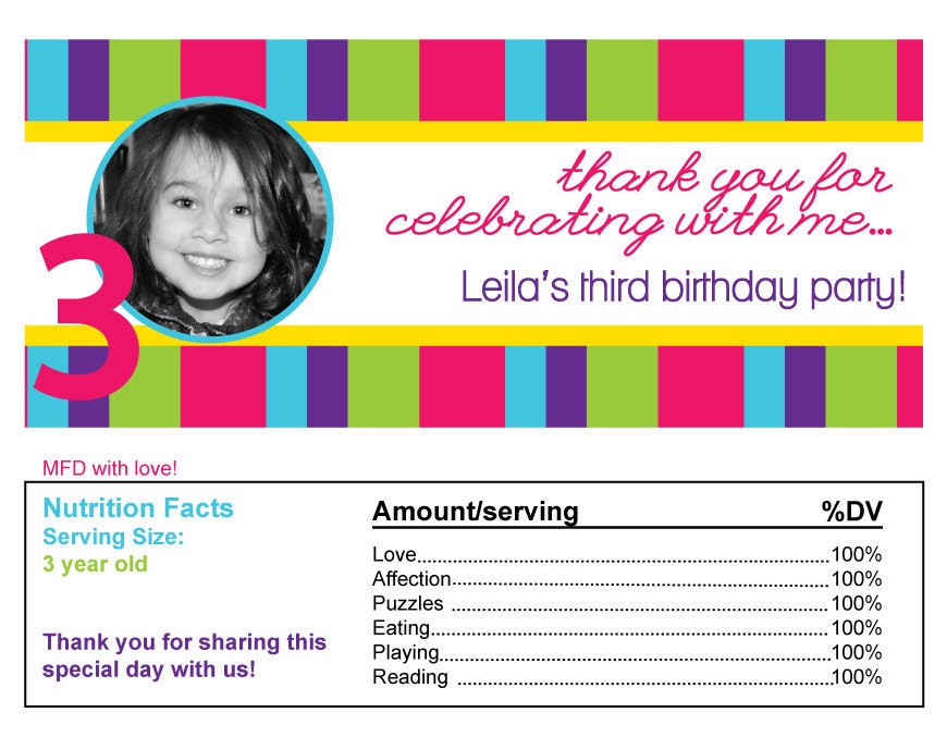 Classic Girl Chocolate Bar Wrapper- print your own