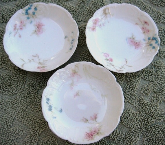 Antique Set of Limoges China Salt Dishes by