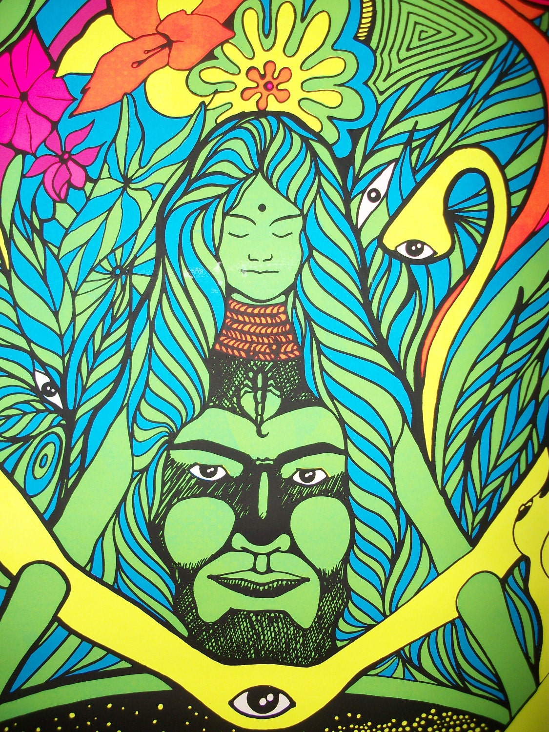 SALE "Earth Love It or Leave It" Blacklight FREE SHIPPING Original Vintage Poster