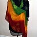 Vintage Scarf Sheer Scarf Ladies Scarves Large Shawl Wrap Red Blue B29