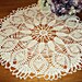 Crocheted Doily Large White Vintage Crochet Doily A327