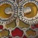 Stained Glass Owl Trivet - Vintage Yellow and Red Owl Trivet