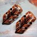 Vintage Earrings Renoir Copper Modernist Flame Mid Century Funky 1960s Jewelry