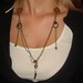 Large  Genuine Cultured Tahitian Black Pearls ONYX  Swarovski Jet Crystals Necklace Game OF Thrones /Perfect Holiday Gift OOAK