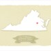 VIRGINIA art print - Family name history Home decor - Wedding gift Bridal shower Housewarming gift Larger size for wedding guest book