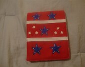 Crafty Tool Storage Pouch, Red w/ Blue Stars