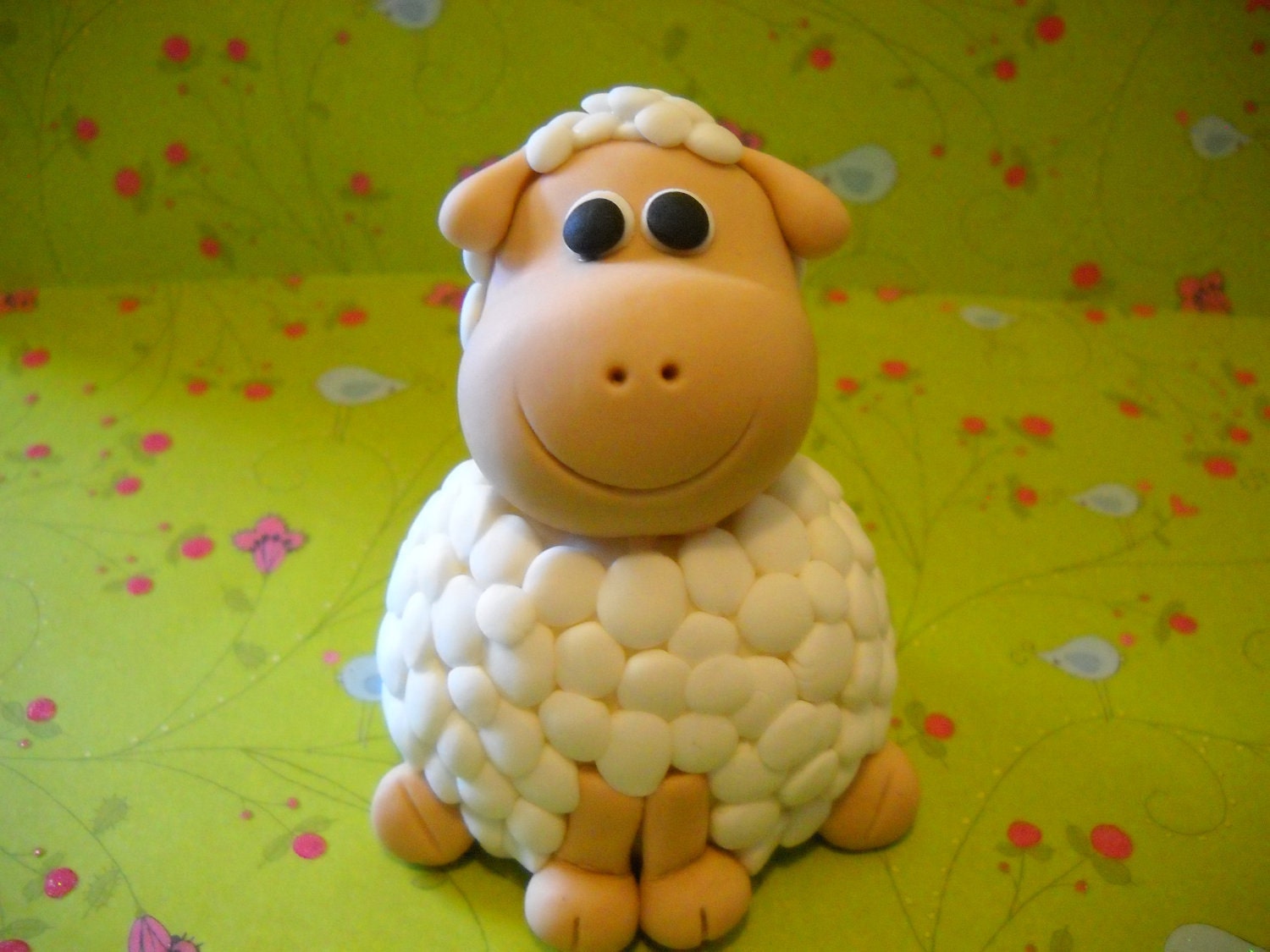 Downy Soft Lamb- Gum Paste Edible Cake Topper