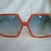 Vintage '80's Oversize Sunglasses, Austria, Peach/Cream, New Old Stock, Rare