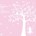 Children's Tree Decal - Vinyl Wall Decals - nursery decals with Butterflies,Birds,Swing & kid