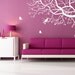 wall decal - white tree branch with birds wall art designs - vinyl wall art
