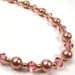 Necklace Earring Set of Rose Peach Pearls Swarovski Crystals New Colors for Spring 2012