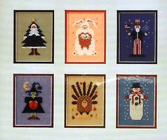 The Drawn Thread KINDERED SPIRITS Holidays & Occasions - Counted Cross Stitch Pattern Chart - 6 individual Designs