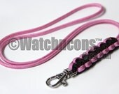 Paracord Lanyard Cobra Braided Snap Hook - Name ID Badge USB Stick Keys Lifeguard Whistle - Custom Colors