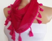 2012 summer fashion cotton scarf new design headband neckwarmer hot pink