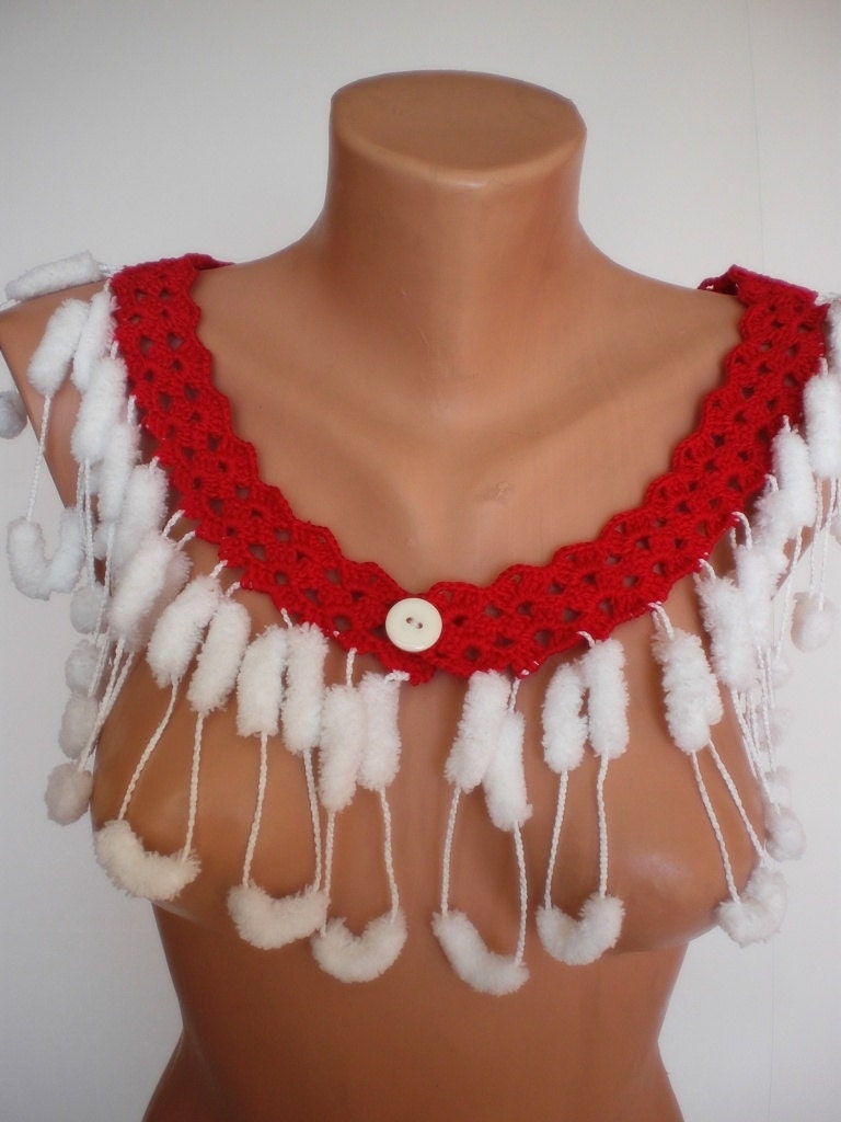 Hand Crocheted Christmas Scarf