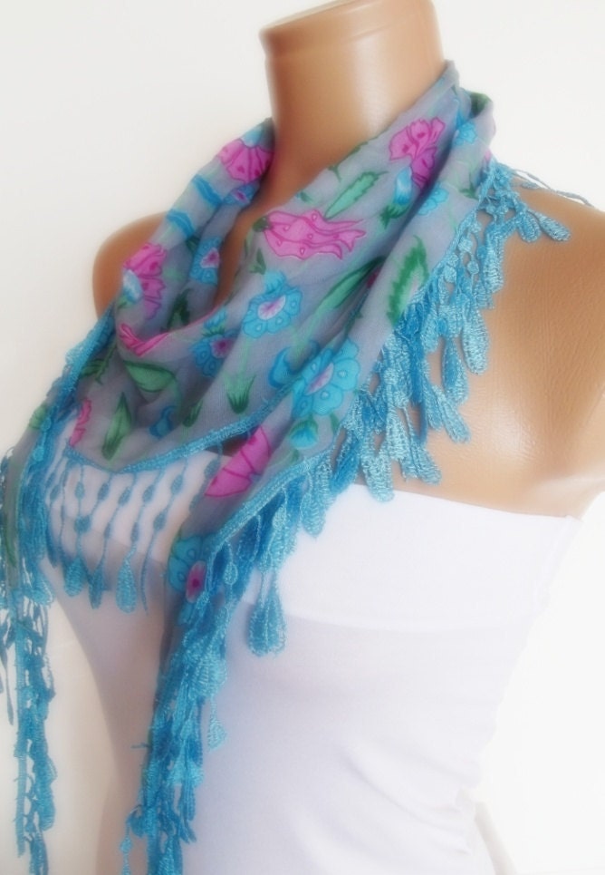 2012 summer fashion cotton scarf new design turquoise pink blue green