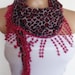 2012 summer fashion scarf with lace new design animal pattern pink red