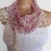 2012 summer fashion scarf with lace new design floral red white