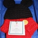 Mickey Mouse "Inspired"  Diaper Cover Crochet Pattern size newborn thru 12 months img