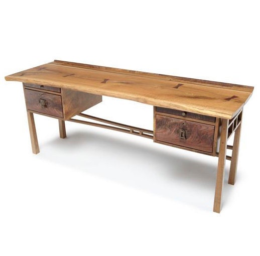 Honeoye live-edge writing desk