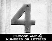 Numbers and Dates  Alphabet Photography  Individual 4x6 Prints - CHOOSE ANY 4 Numbers or Letters