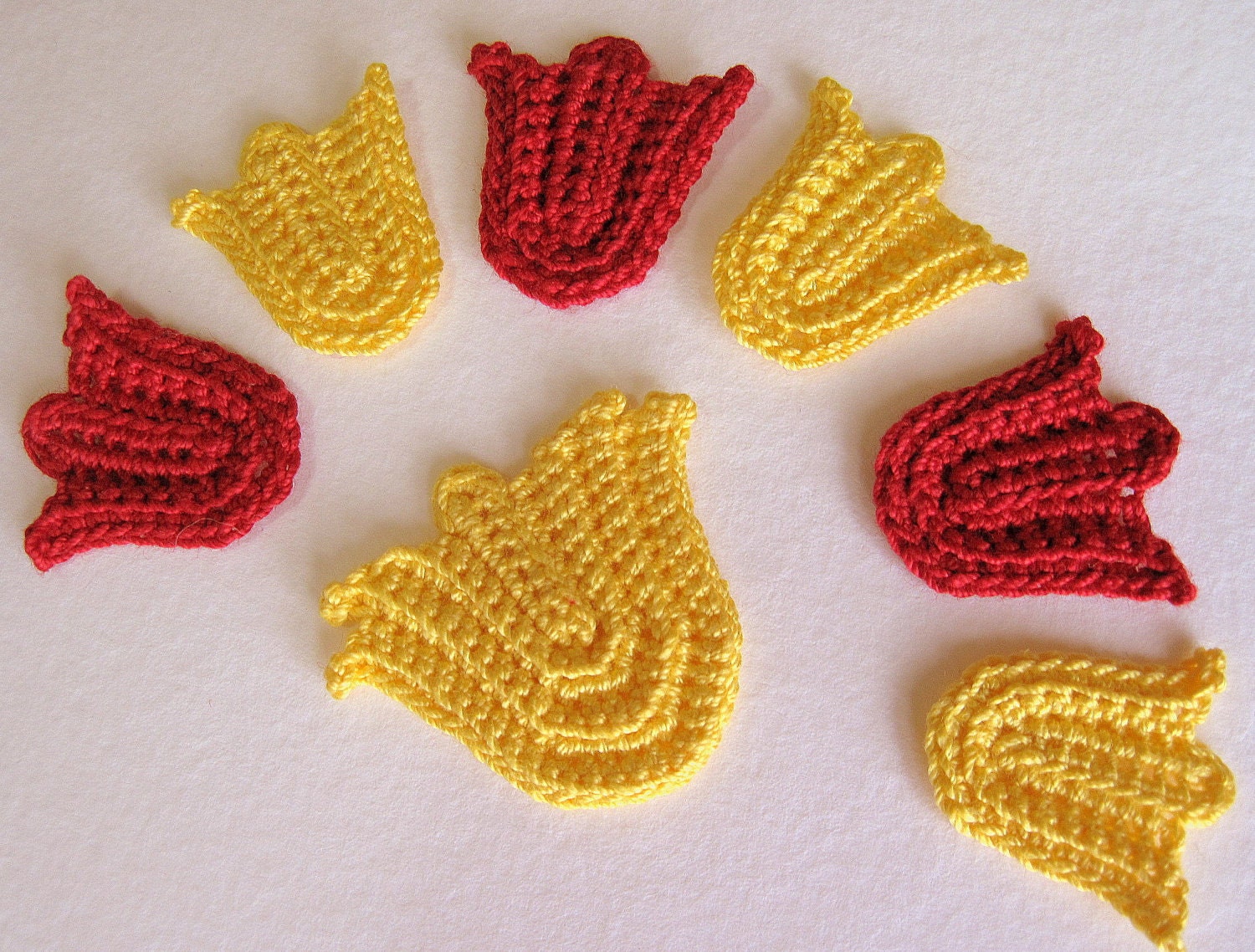 Crochet Tulip Flowers Applique