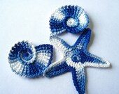 Crochet Sea Shells Starfish Sea Star Applique