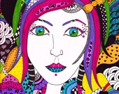 Neo Bella Neon Soul Girl 8x10 Art Print