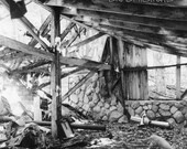 Old Hunting Cabin Cross, 8x10 silver gelatin print