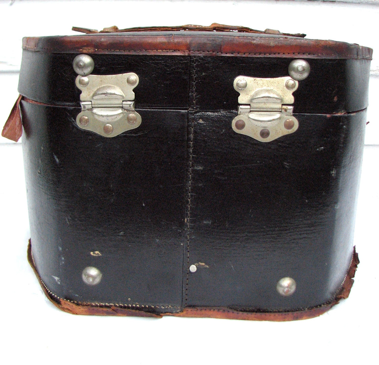 Vintage Hat Box Leather 1920s
