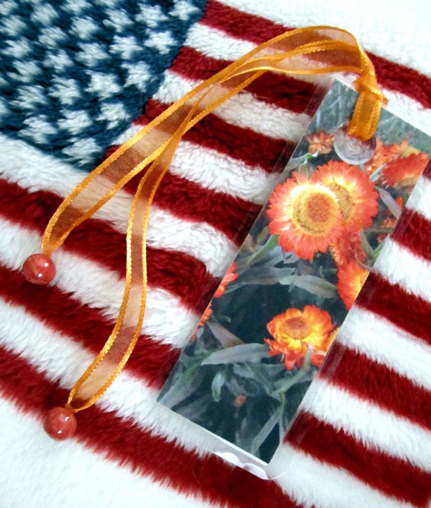 Beautiful Orange & Yellow Flowers Bookmark